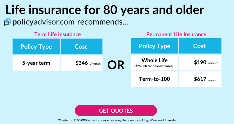 life insurance for seniors over 80 in canada