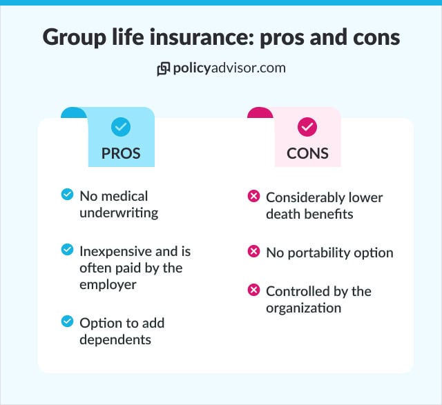 Pros and cons of group life insurance
